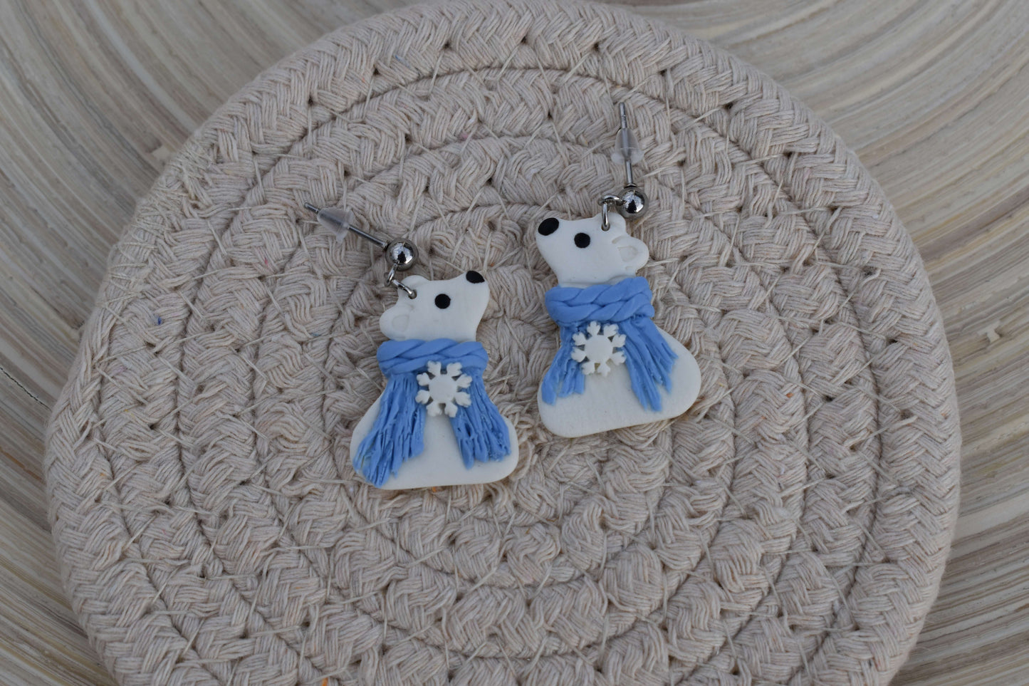 Handgemachte Ohrringe - Winter Bears