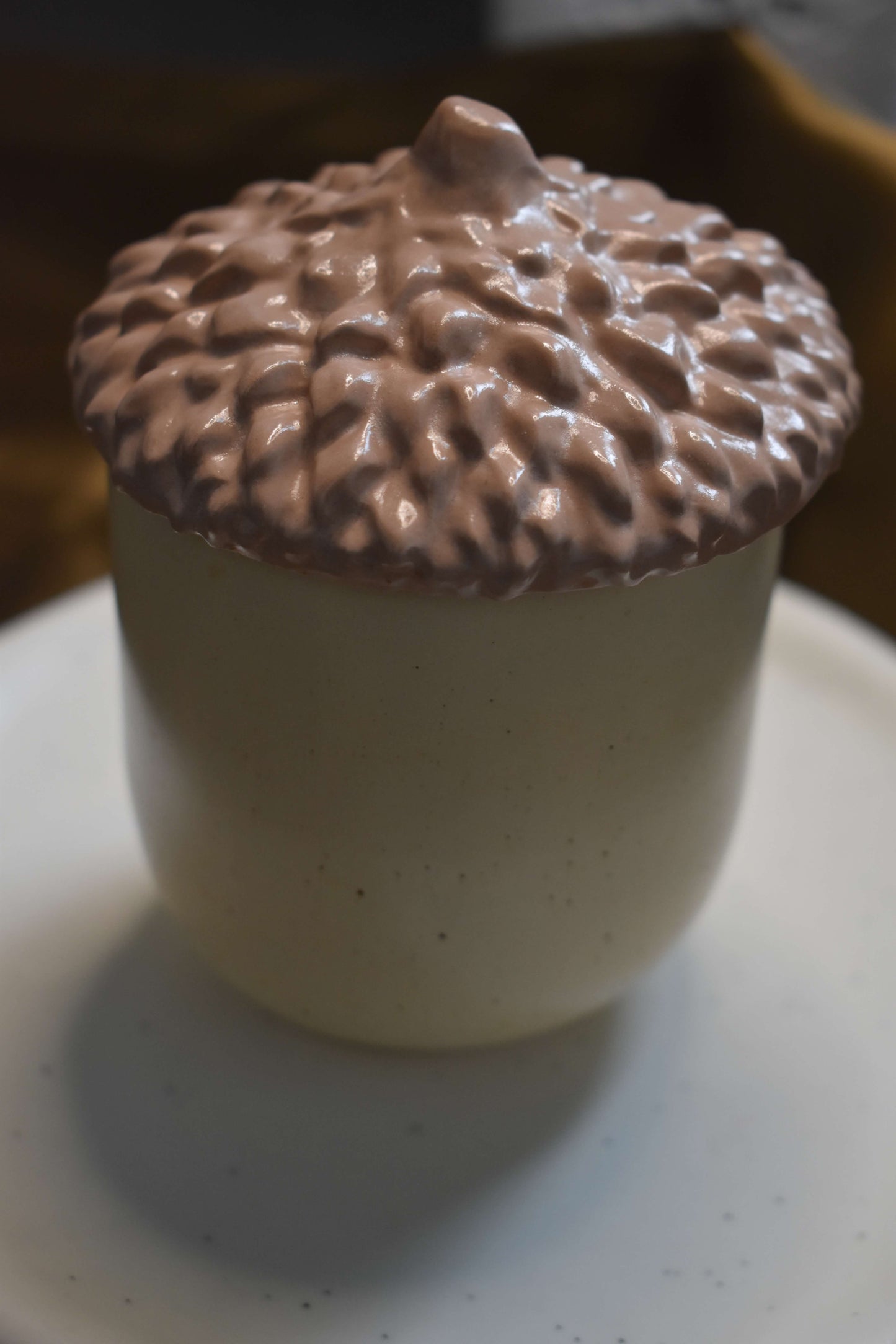 Handgemachte Schmuckdose - Golden Acorn