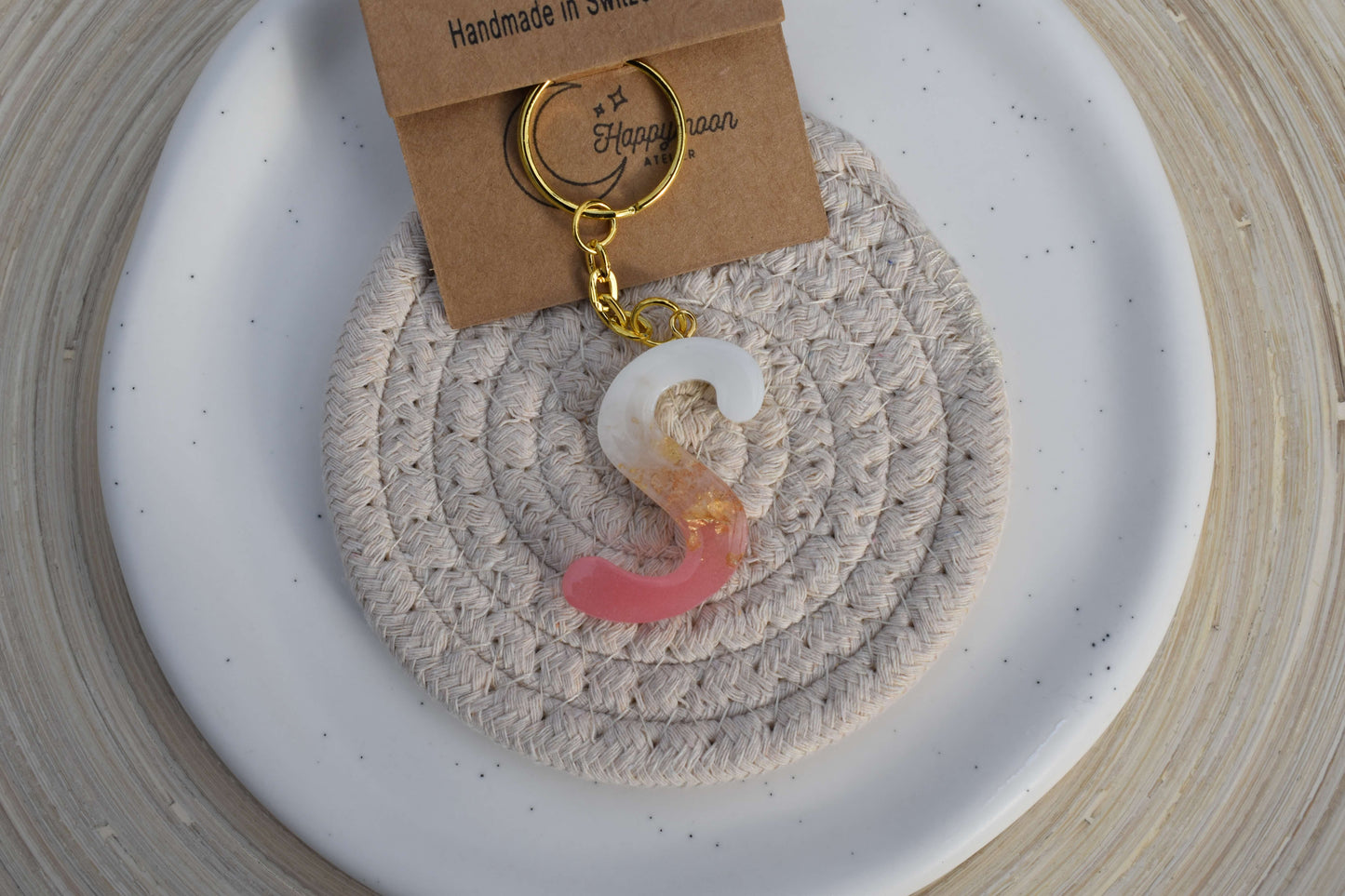 Schlüsselanhänger Epoxidharz - Edition Golden Glow