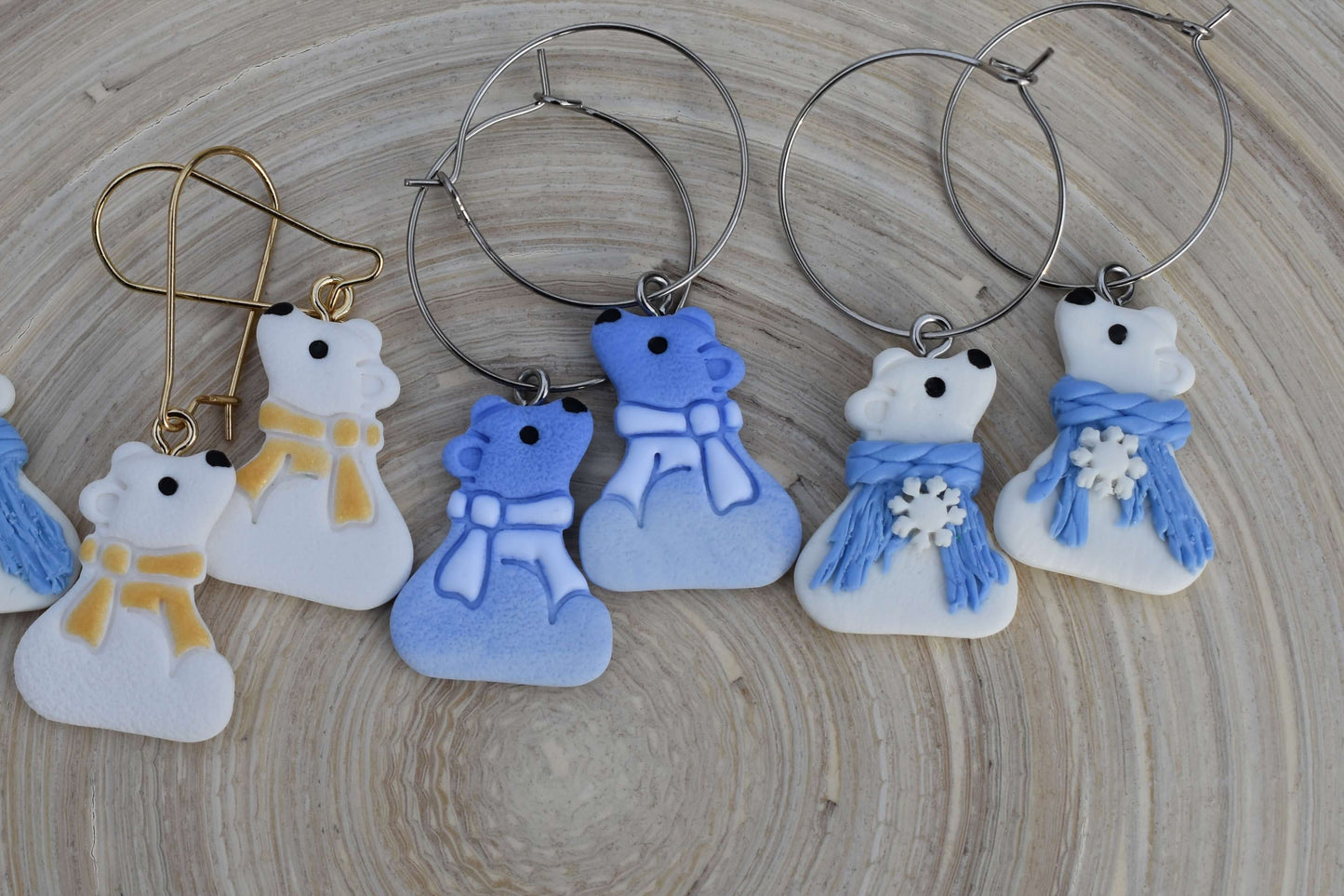 Handgemachte Ohrringe - Winter Bears
