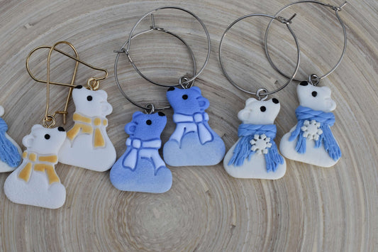 Handgemachte Ohrringe - Winter Bears