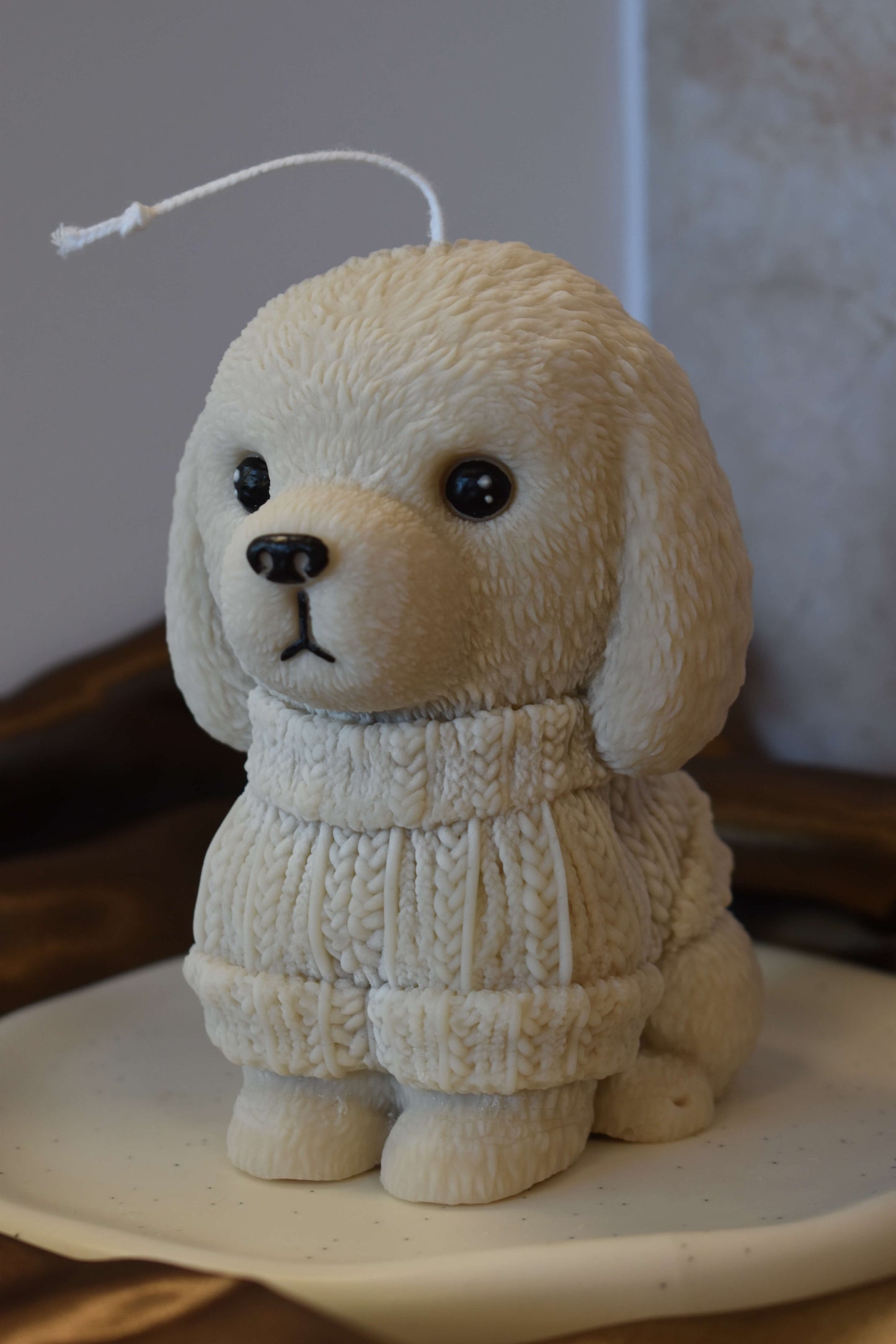 Rapswachskerze "Christmas Puppy XL"