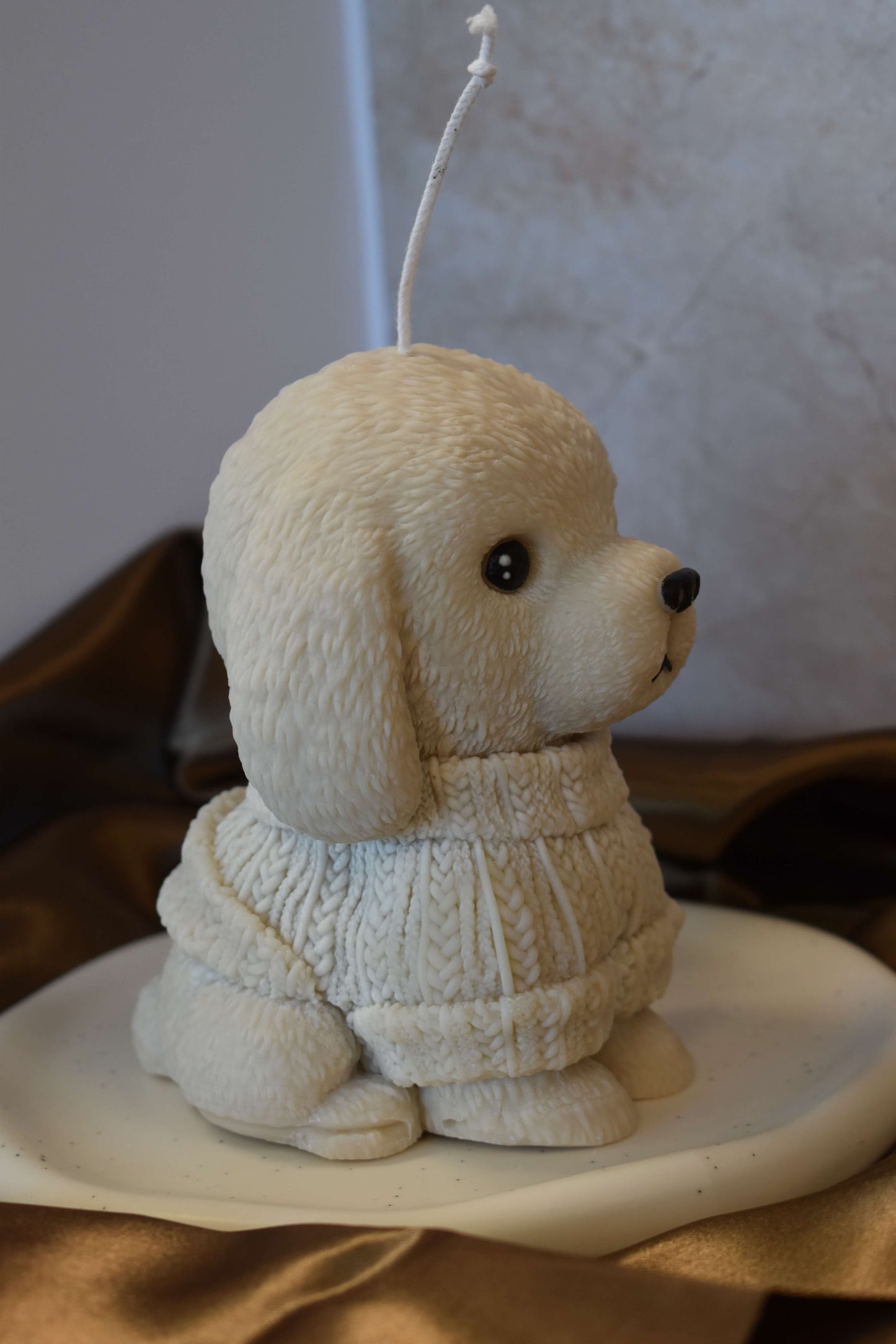 Rapswachskerze "Christmas Puppy XL"