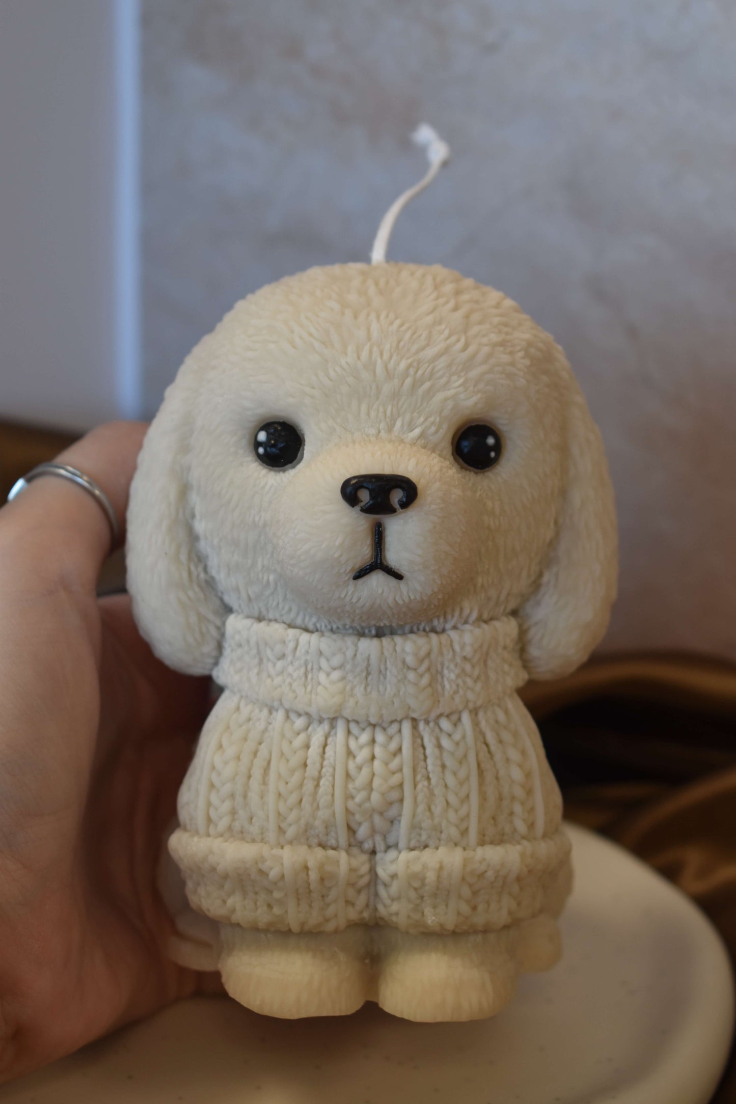 Rapswachskerze "Christmas Puppy XL"