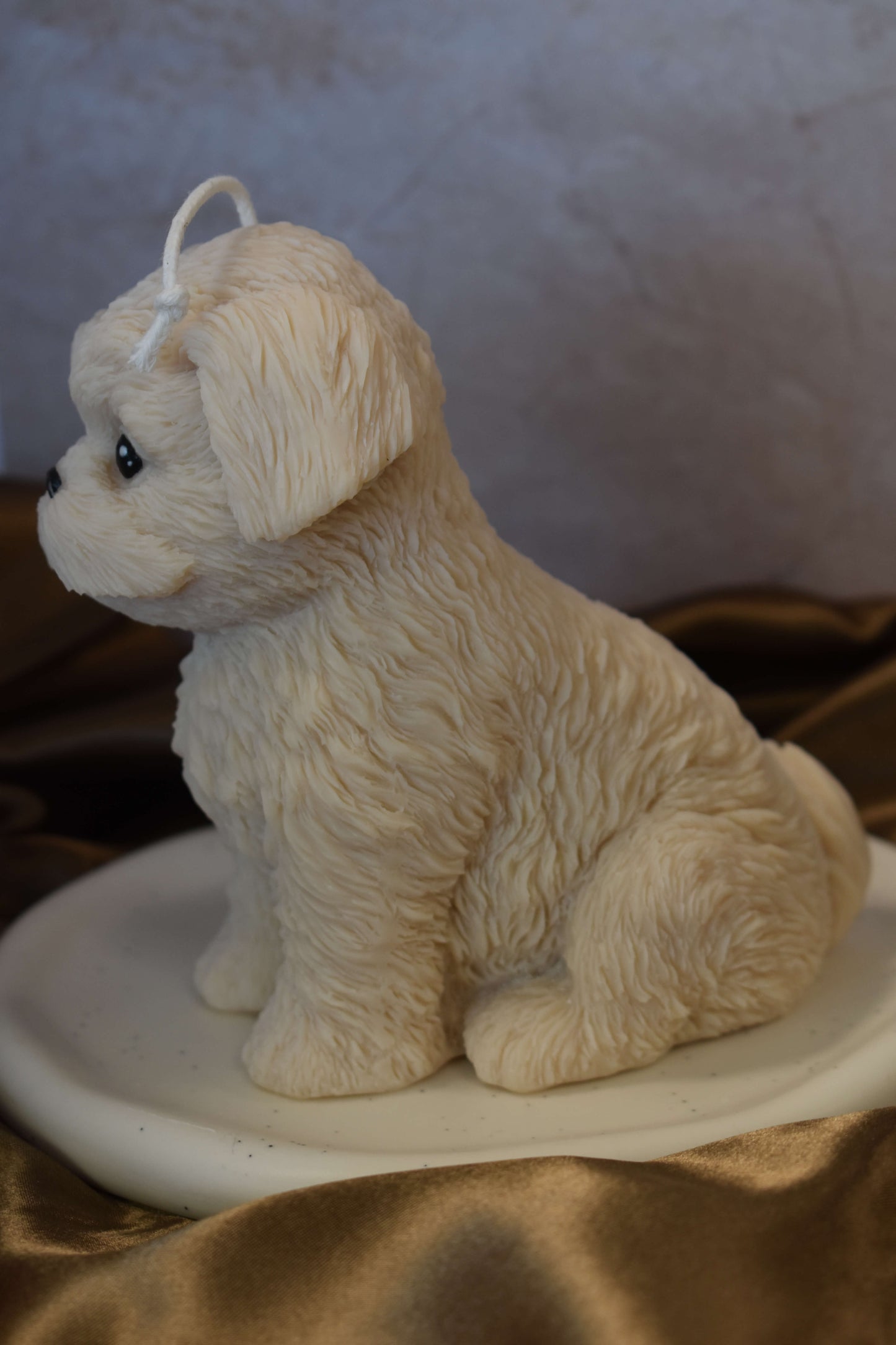 Rapeseed wax candle "Puppy Love XL" - Shih Tzu