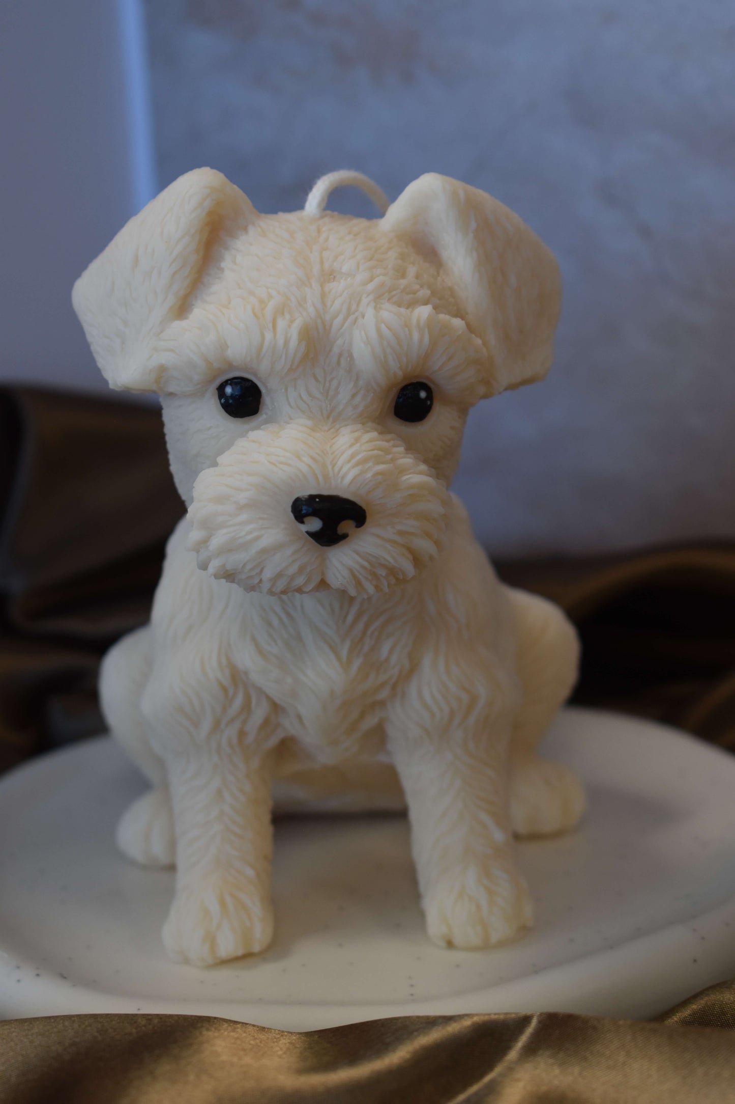 Rapeseed wax candle "Puppy Love XL" - Schnauzer