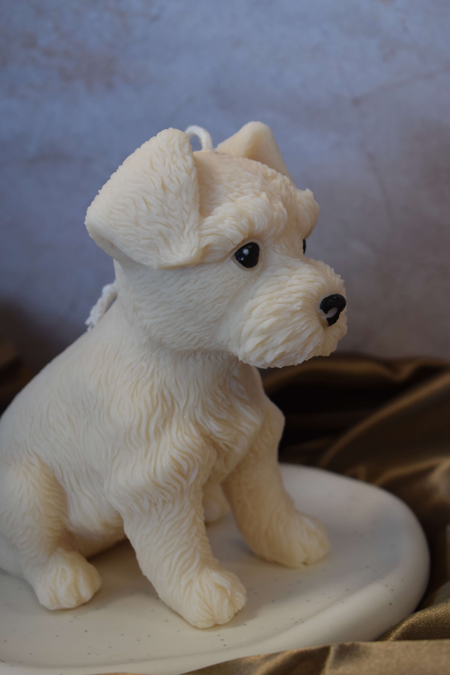 Rapeseed wax candle "Puppy Love XL" - Schnauzer