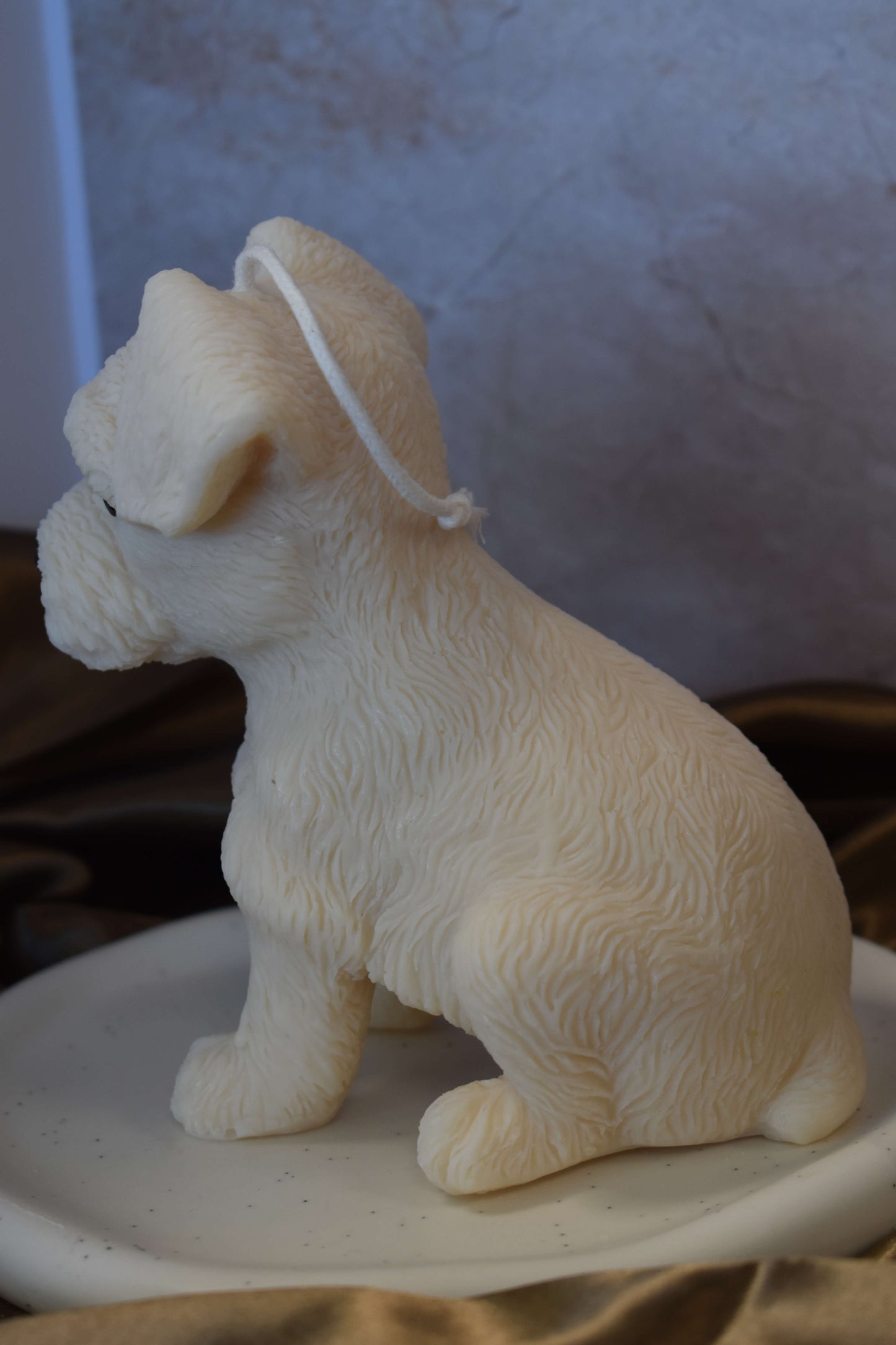 Rapeseed wax candle "Puppy Love XL" - Schnauzer