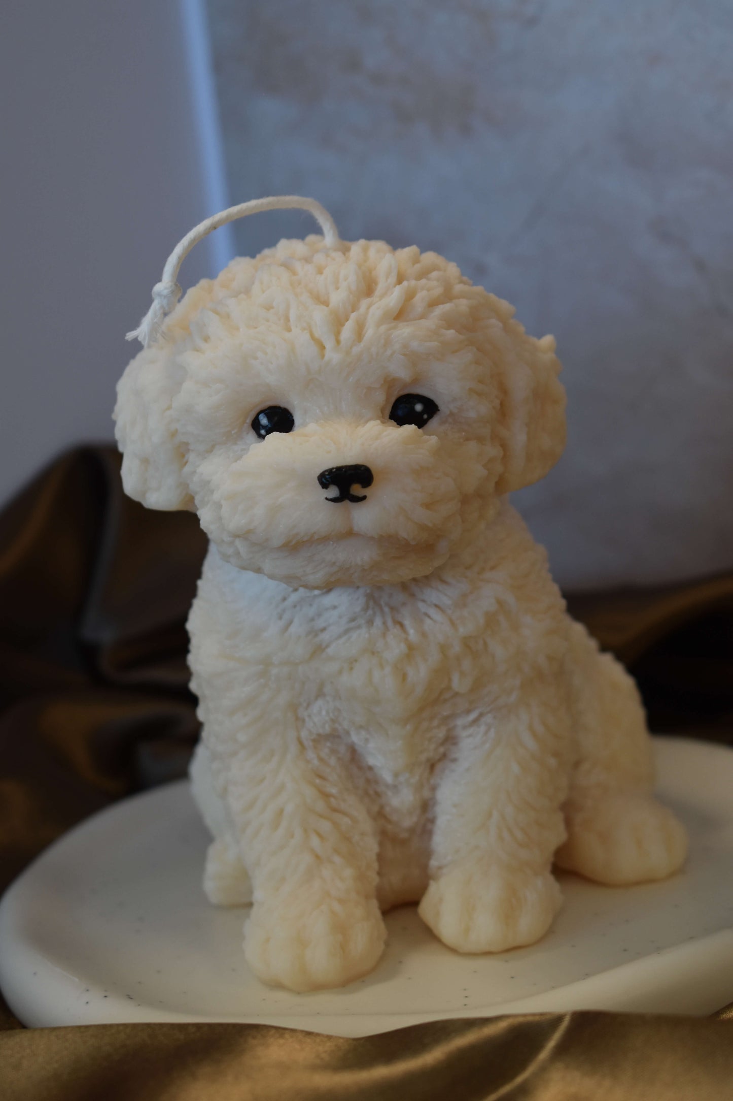 Rapeseed wax candle "Puppy Love XL" - Poodle