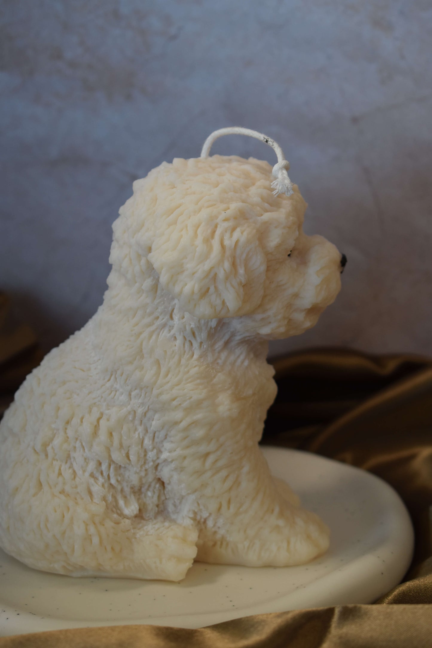 Rapeseed wax candle "Puppy Love XL" - Poodle