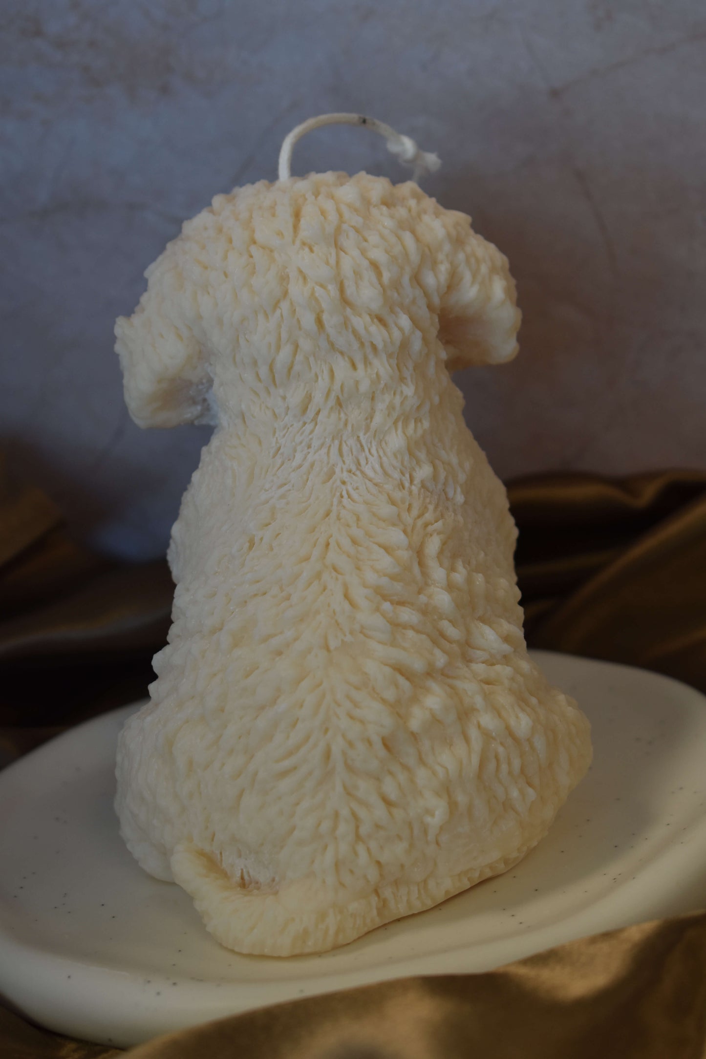 Rapeseed wax candle "Puppy Love XL" - Poodle
