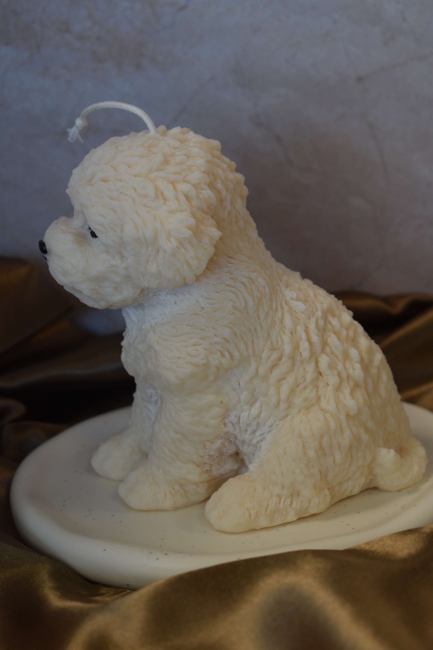 Rapeseed wax candle "Puppy Love XL" - Poodle