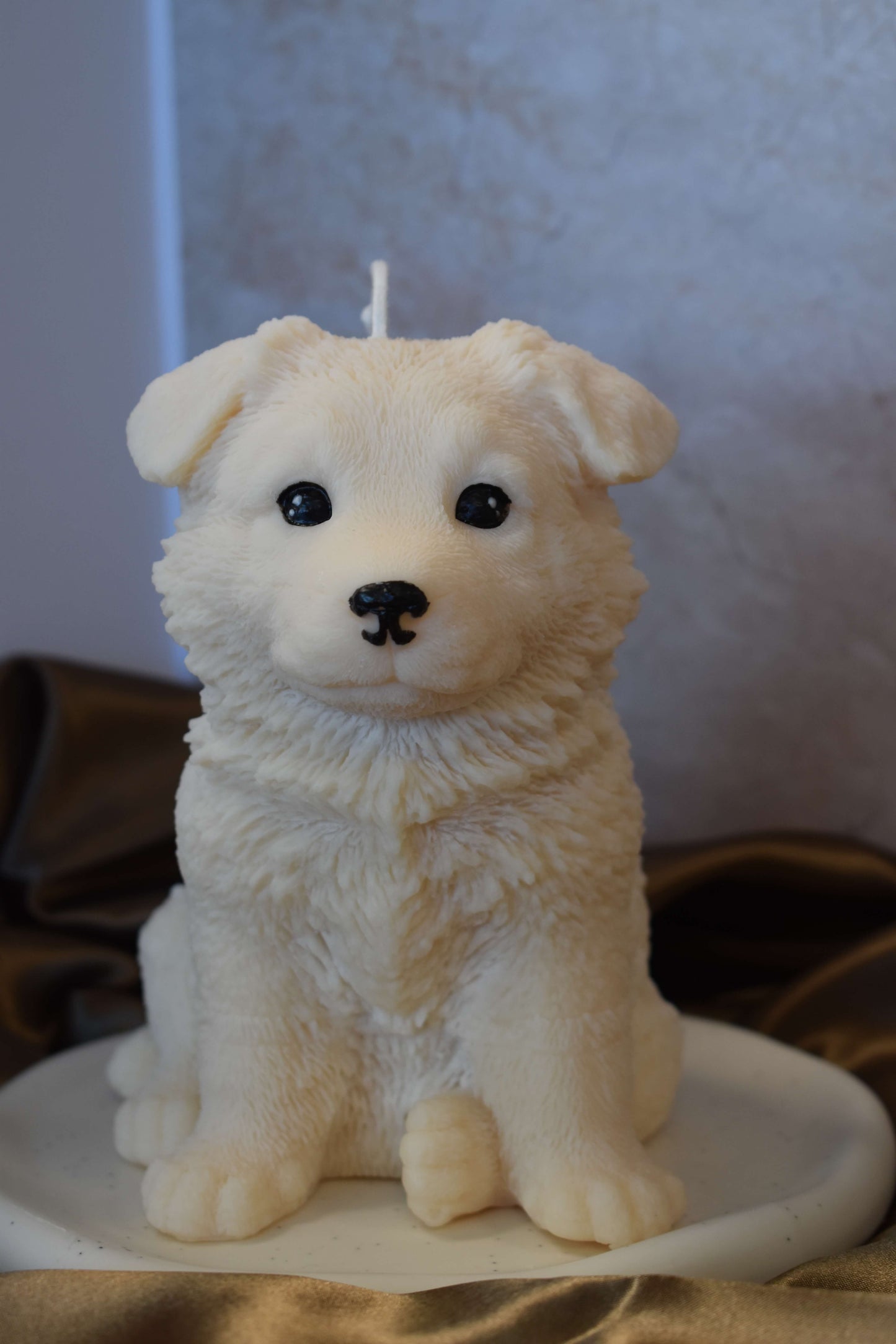 Rapeseed wax candle "Puppy Love XL" - German Shepherd