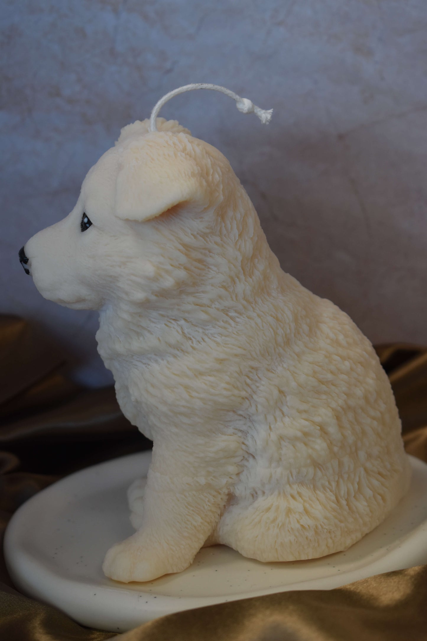 Rapeseed wax candle "Puppy Love XL" - German Shepherd
