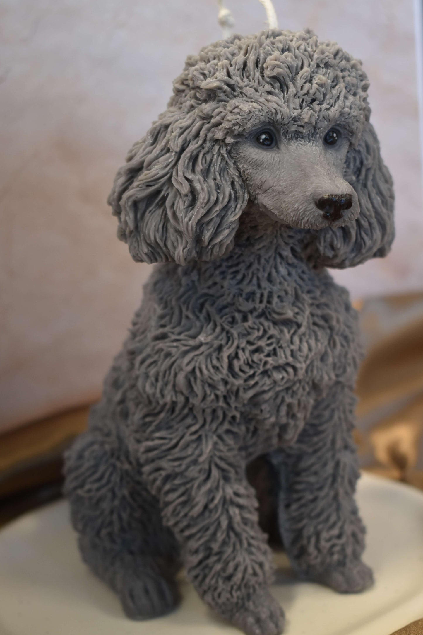 Rapeseed wax candle "Puppy Love XL" - Standard Poodle