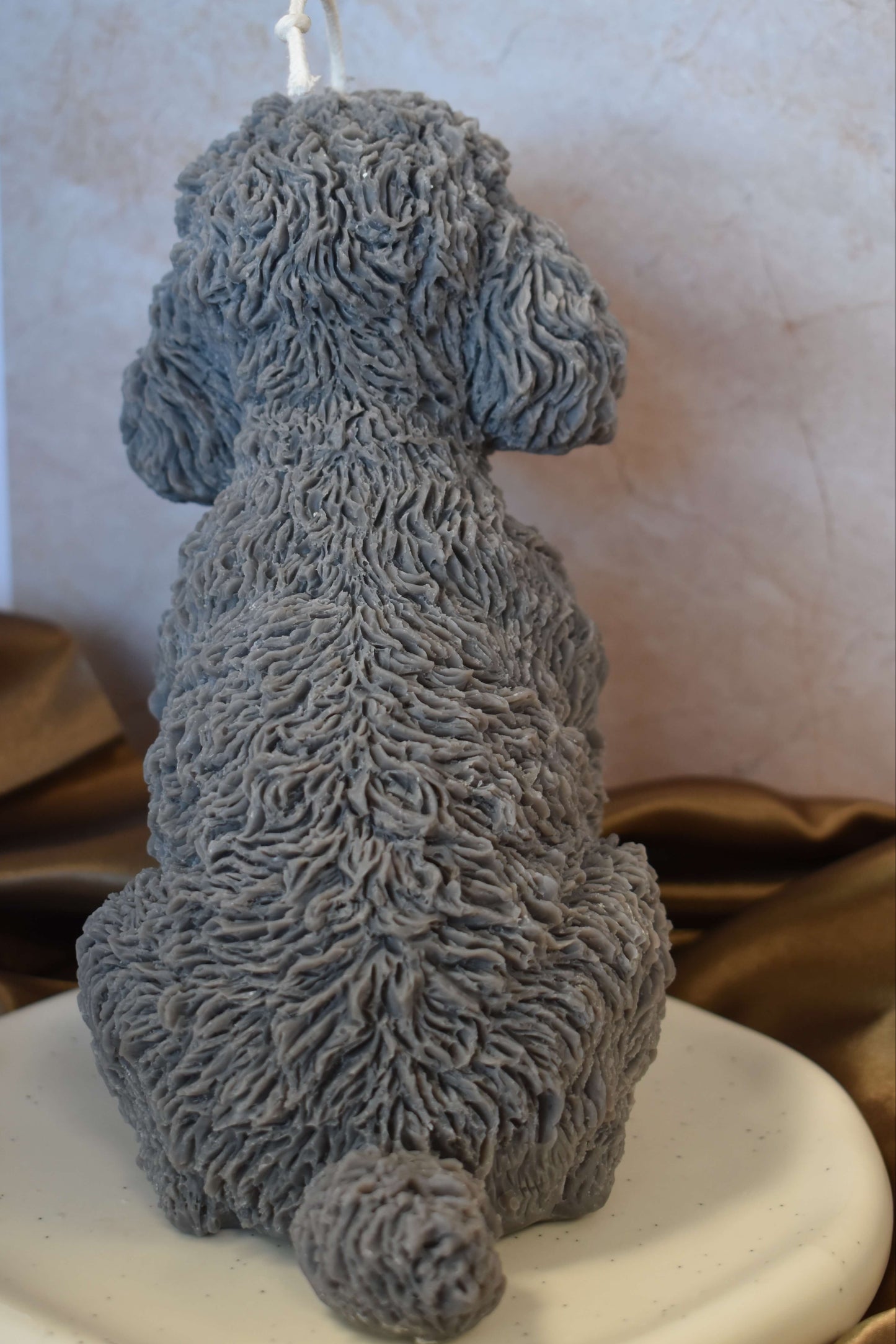 Rapeseed wax candle "Puppy Love XL" - Standard Poodle