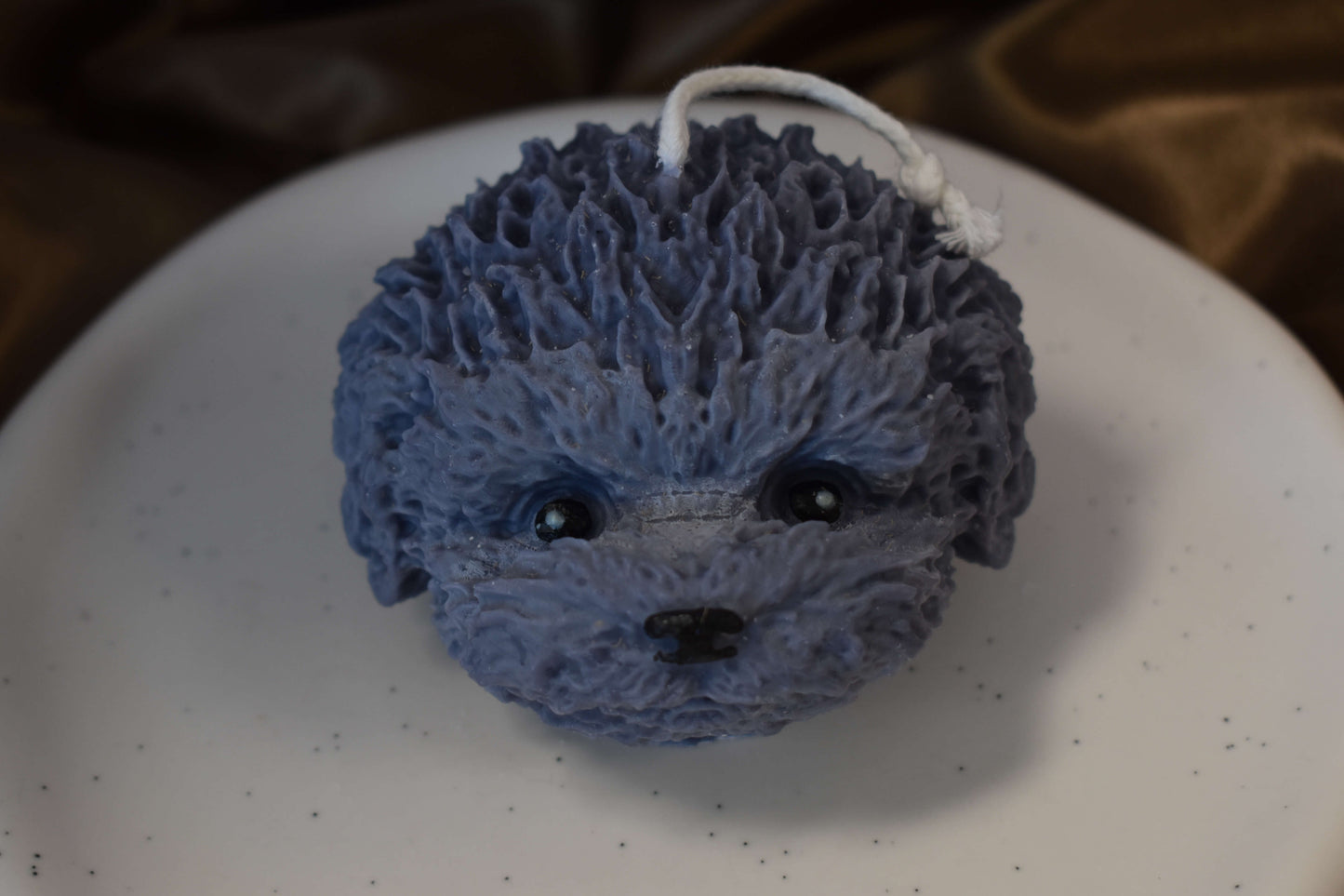 Rapeseed wax candle "Puppy Glow" - Poodle Edition