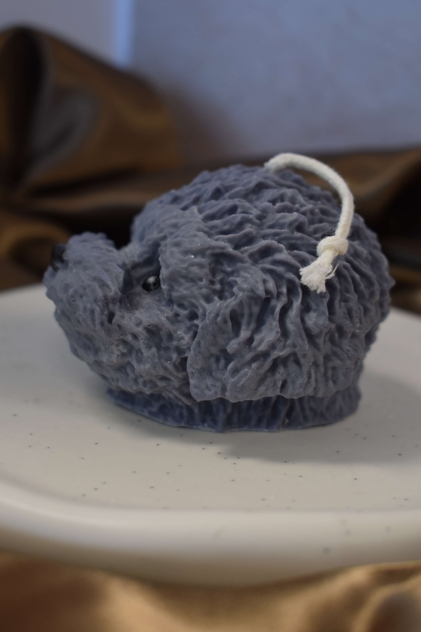 Rapeseed wax candle "Puppy Glow" - Poodle Edition