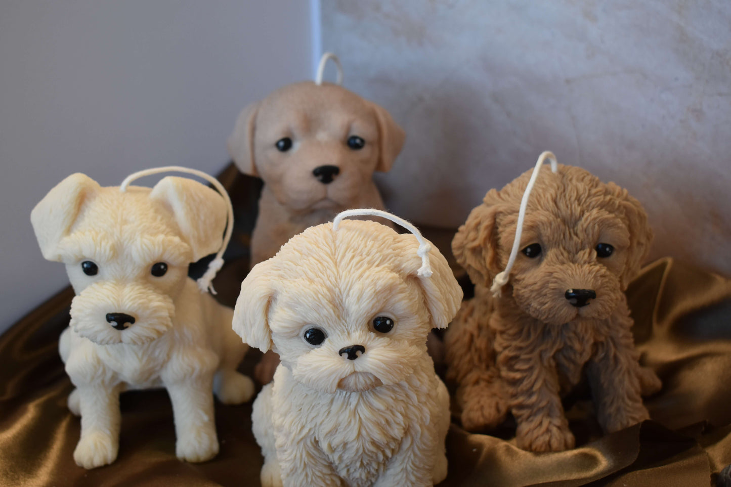 Rapeseed wax candle "Puppy Love XL" - Cockapoo