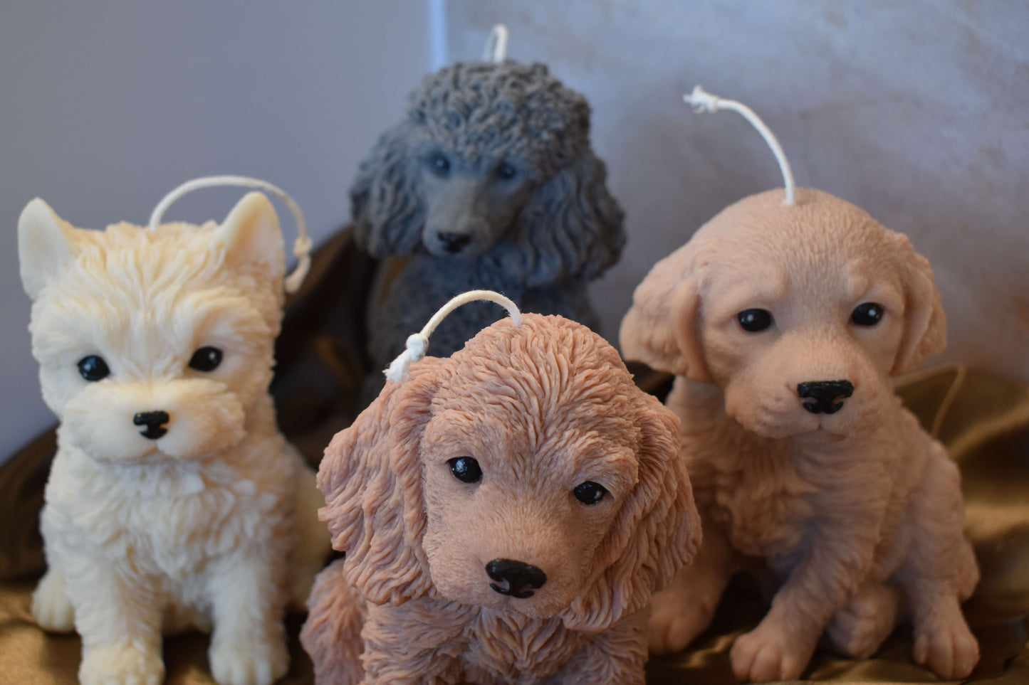 Rapeseed wax candle "Puppy Love XL" - Cocker Spaniel