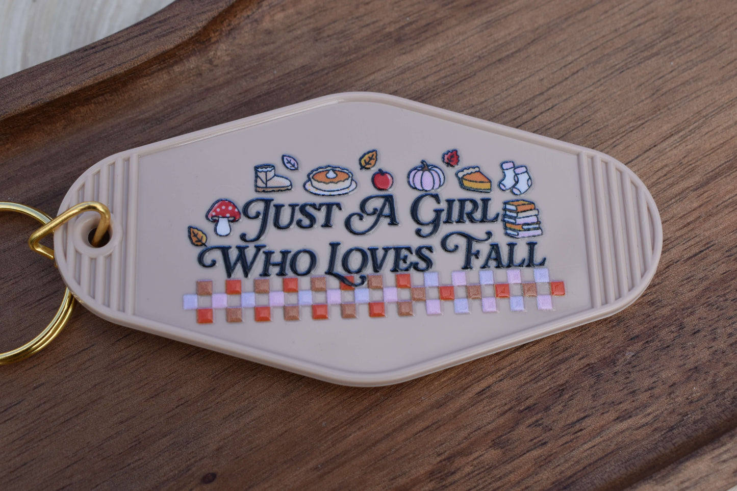 Schlüsselanhänger - Just A Girl Who Loves Fall