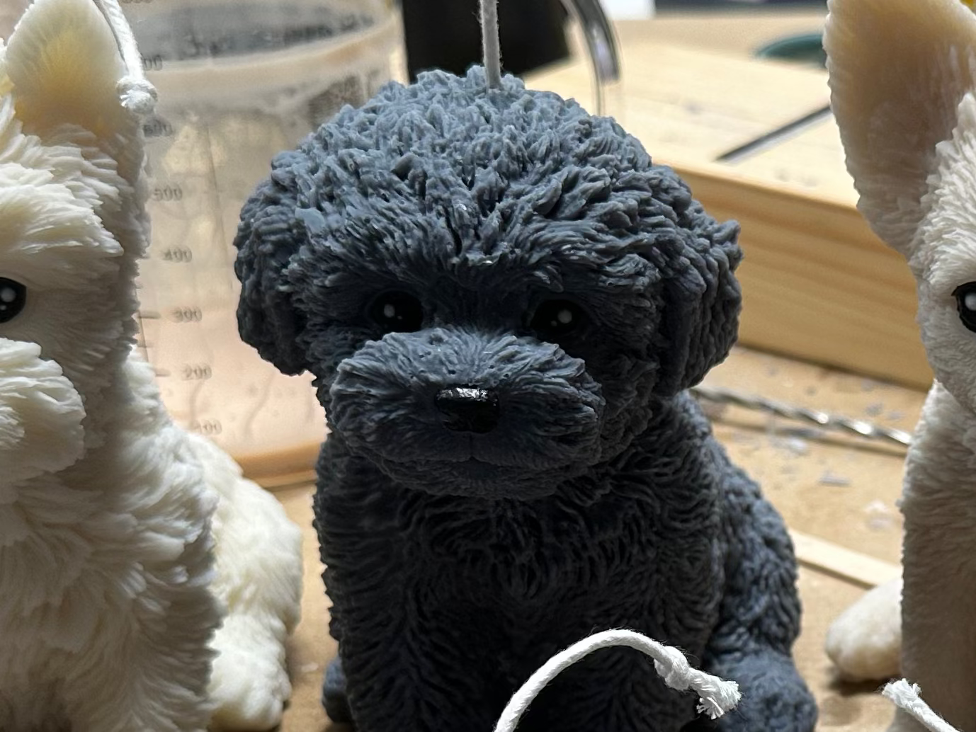 Rapeseed wax candle "Puppy Love XL" - Poodle