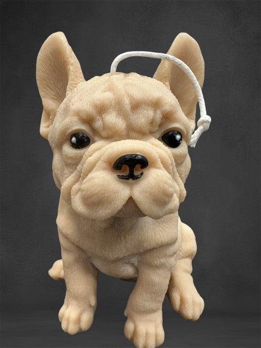Rapswachskerze "Puppy Love XL" - Frenchie