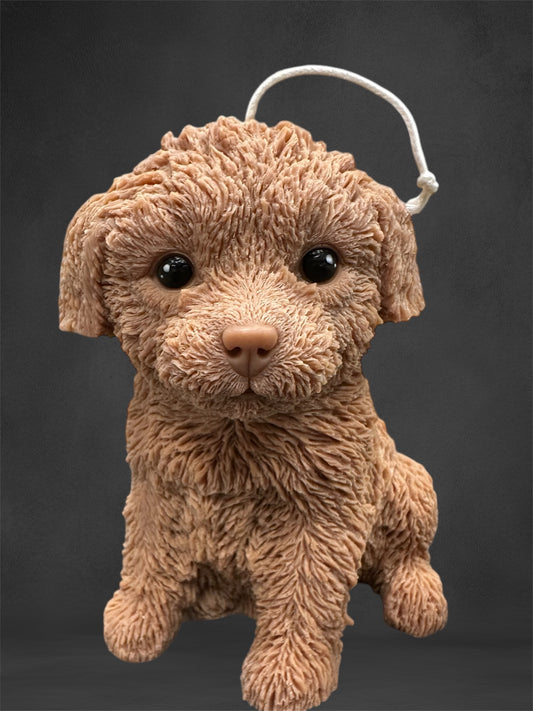Rapswachskerze "Puppy Love XL" - Labradoodle