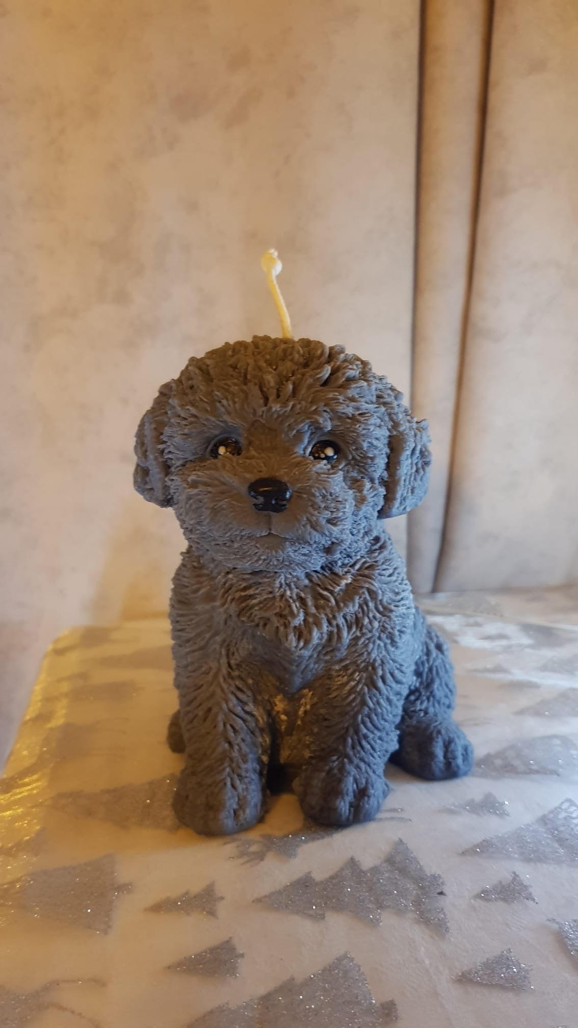 Rapeseed wax candle "Puppy Love XL" - Poodle