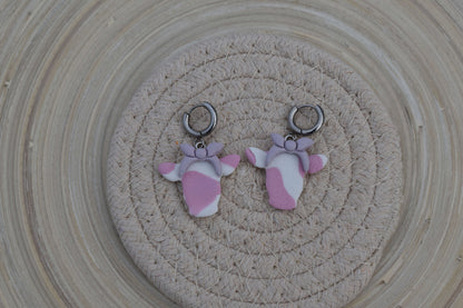Handgemachte Ohrringe - Bow Cow