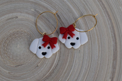 Handmade earrings - Snow Paws