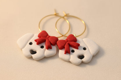 Handmade earrings - Snow Paws