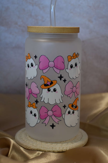 Drinking glass - "Ghostly Bows"