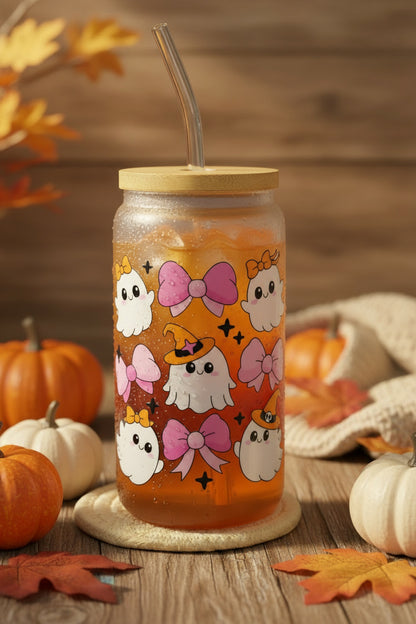 Drinking glass - "Ghostly Bows"