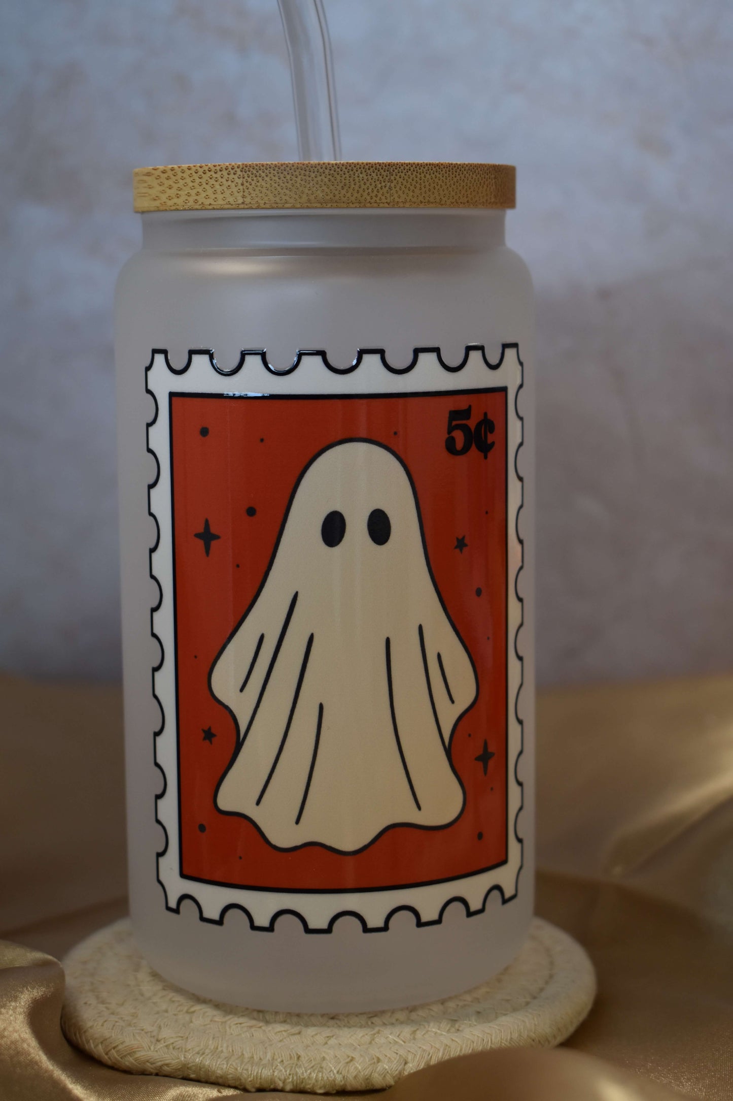 Trinkglas - "Spooky Stamps"