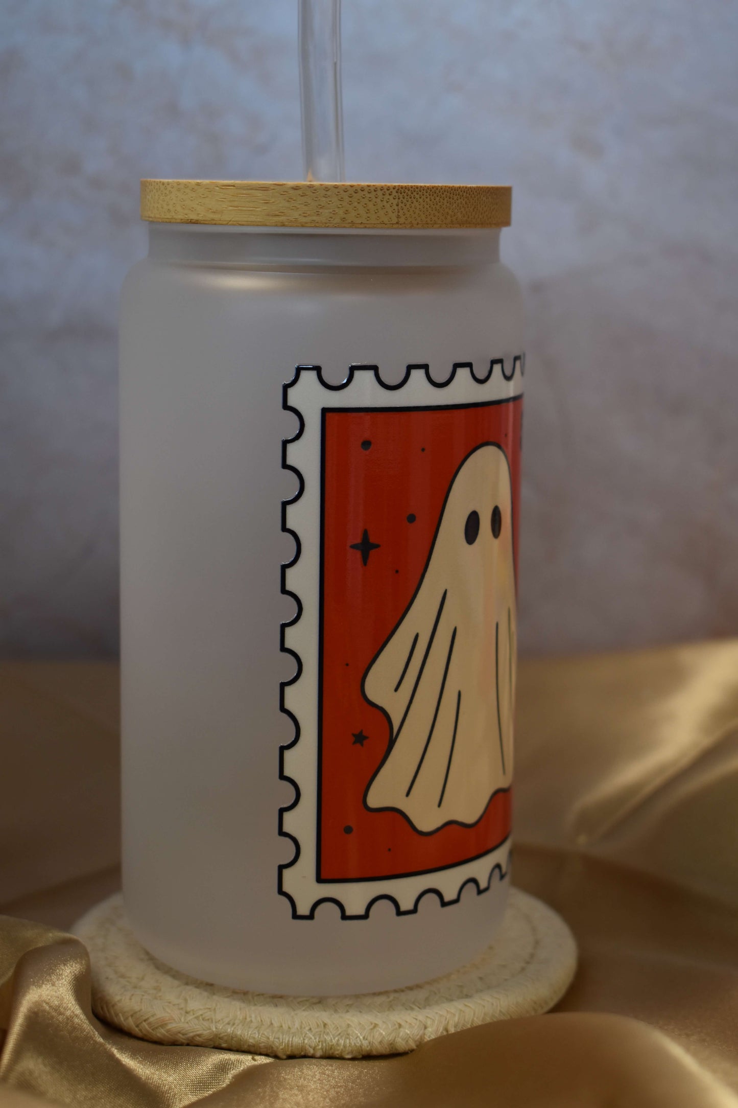 Trinkglas - "Spooky Stamps"