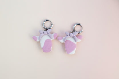 Handgemachte Ohrringe - Bow Cow