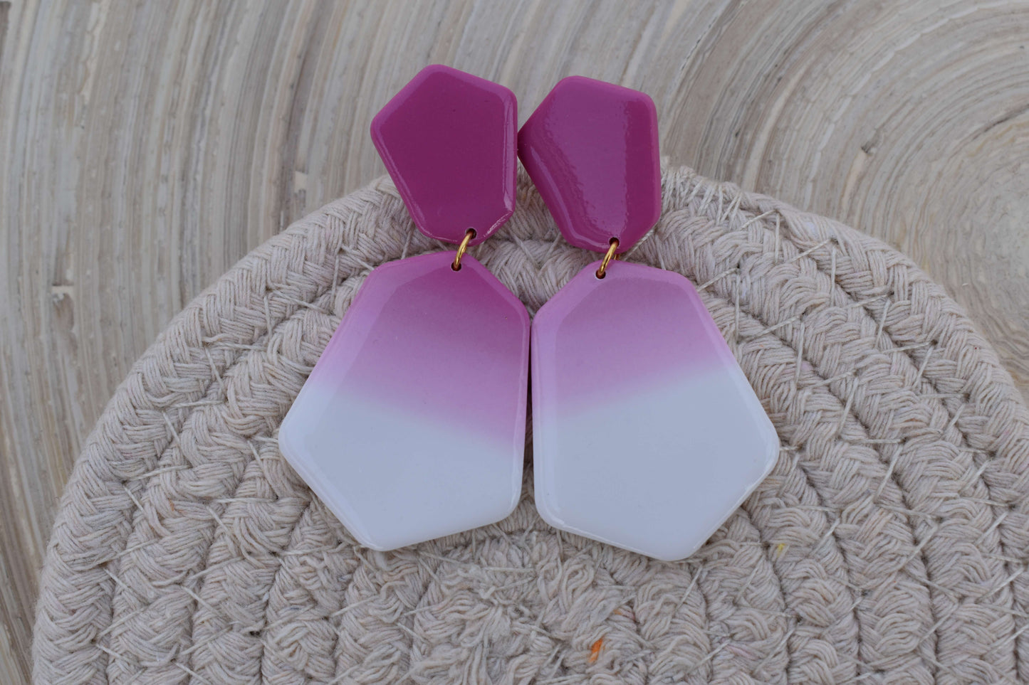 Handgemachte Ohrringe - Pink Ombre Dreams