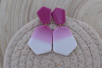 Handgemachte Ohrringe - Pink Ombre Dreams