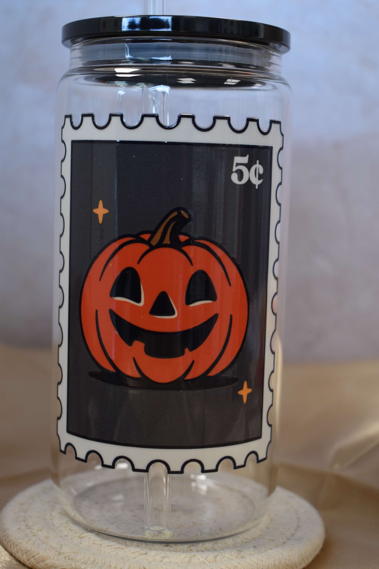 Trinkglas - "Spooky Stamps"
