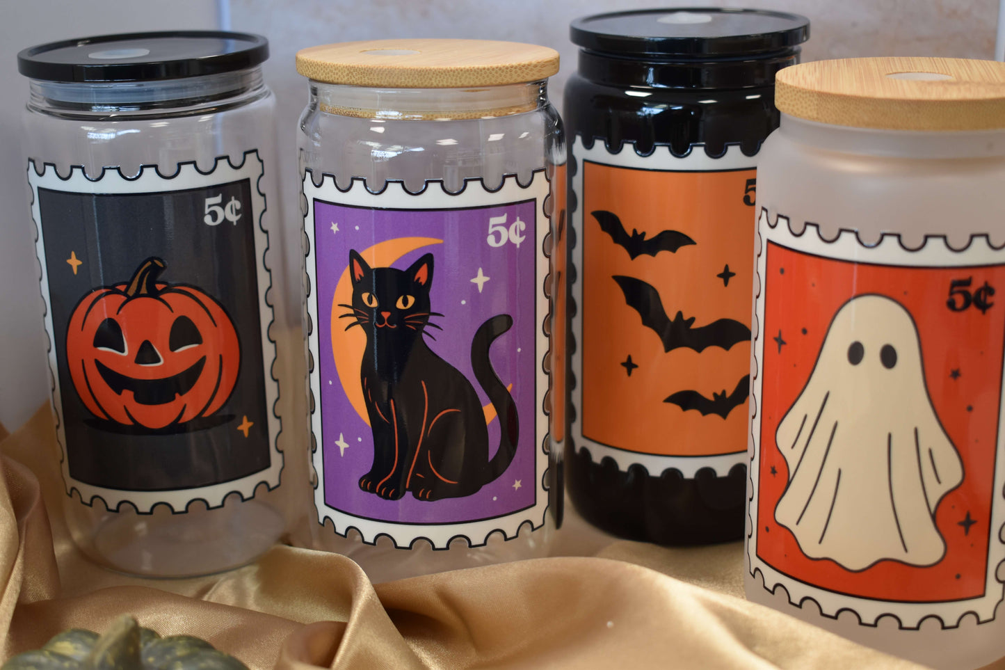 Trinkglas - "Spooky Stamps"