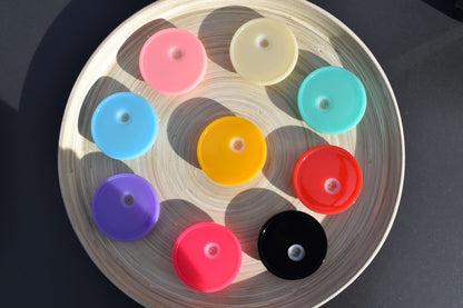 Robuste Deckel für Trinkgläser - 9 Farben erhältlich