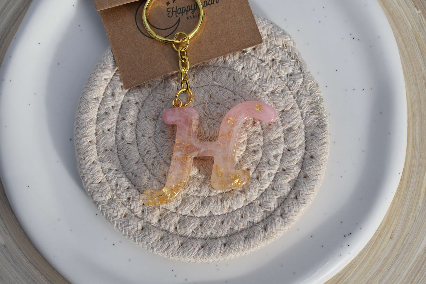 Schlüsselanhänger Epoxidharz - Edition Golden Glow