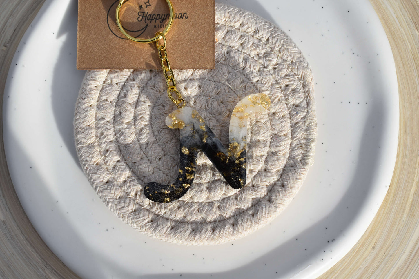 Schlüsselanhänger Epoxidharz - Edition Golden Glow