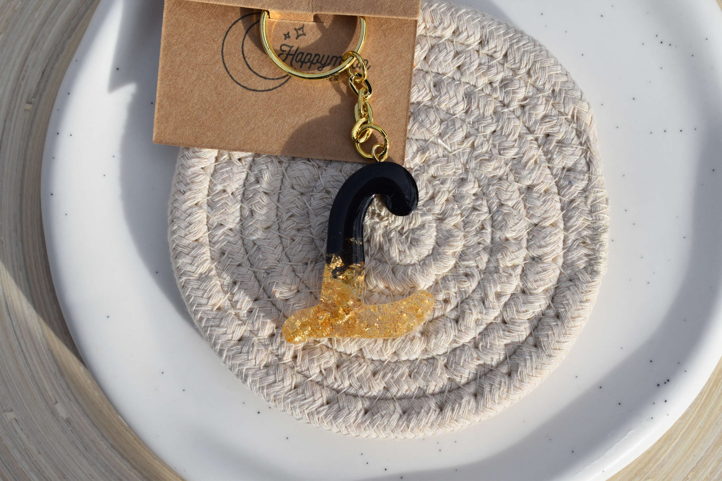 Schlüsselanhänger Epoxidharz - Edition Golden Glow