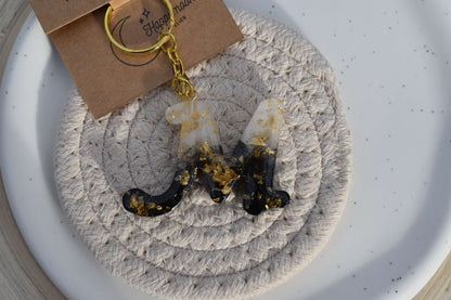 Schlüsselanhänger Epoxidharz - Edition Golden Glow