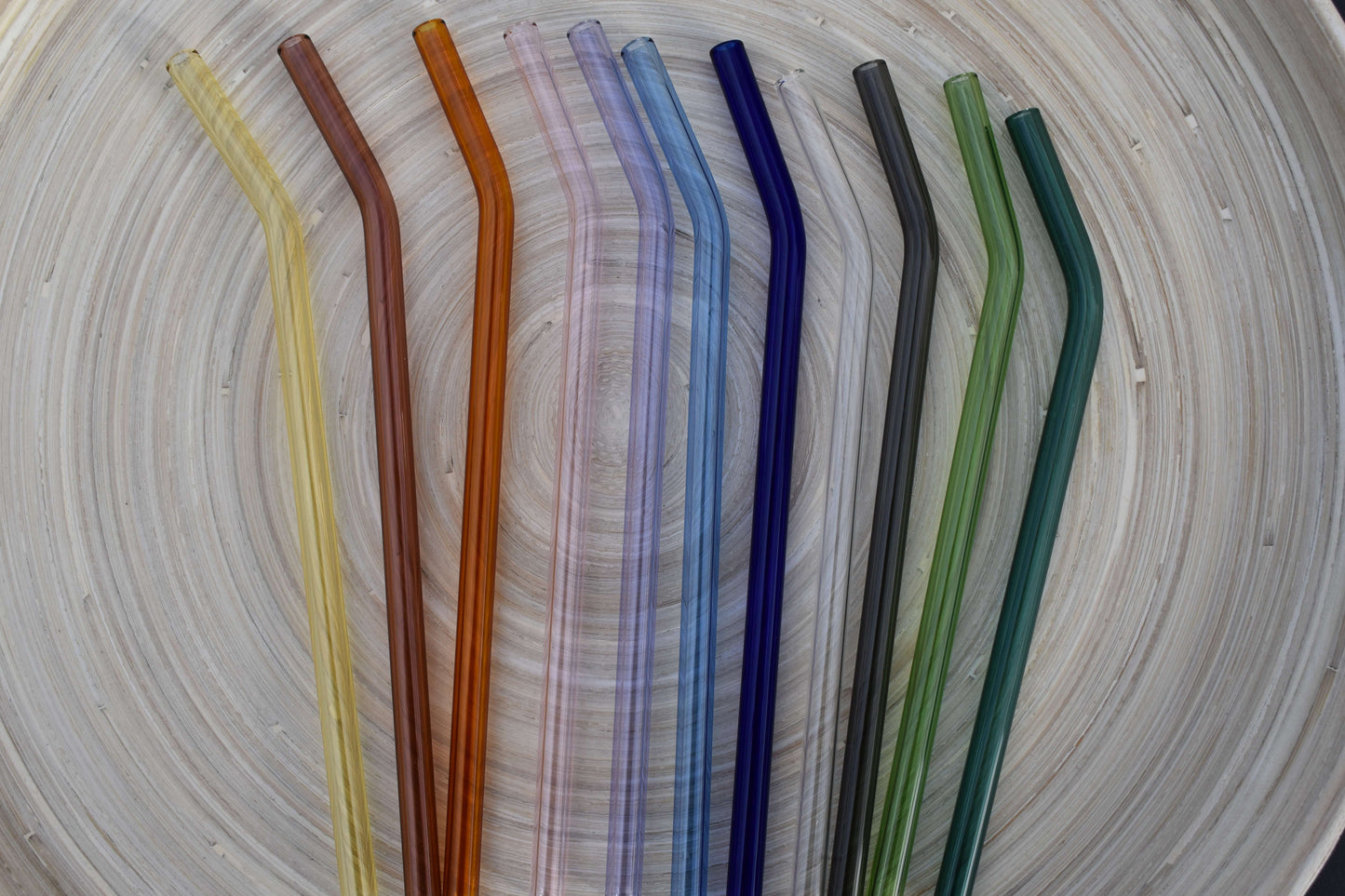 Glasstrohhalm gebogen - in 11 Farben