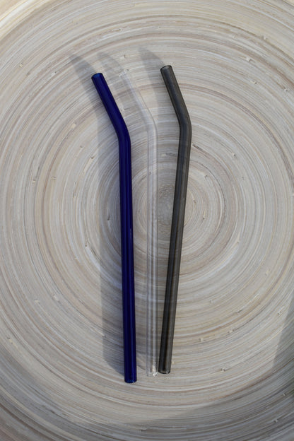 Glasstrohhalm gebogen - in 11 Farben