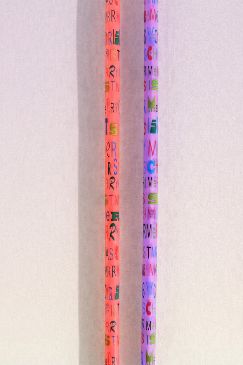 Wiederverwendbare Plastikstrohhalme - Weihnachts Edition