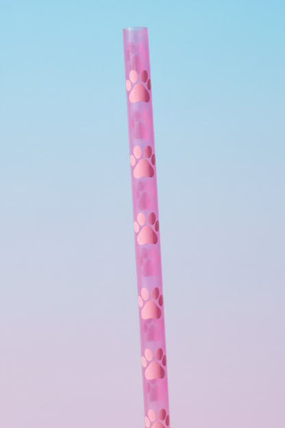 Wiederverwendbare Plastikstrohhalme - Pawfect Pink